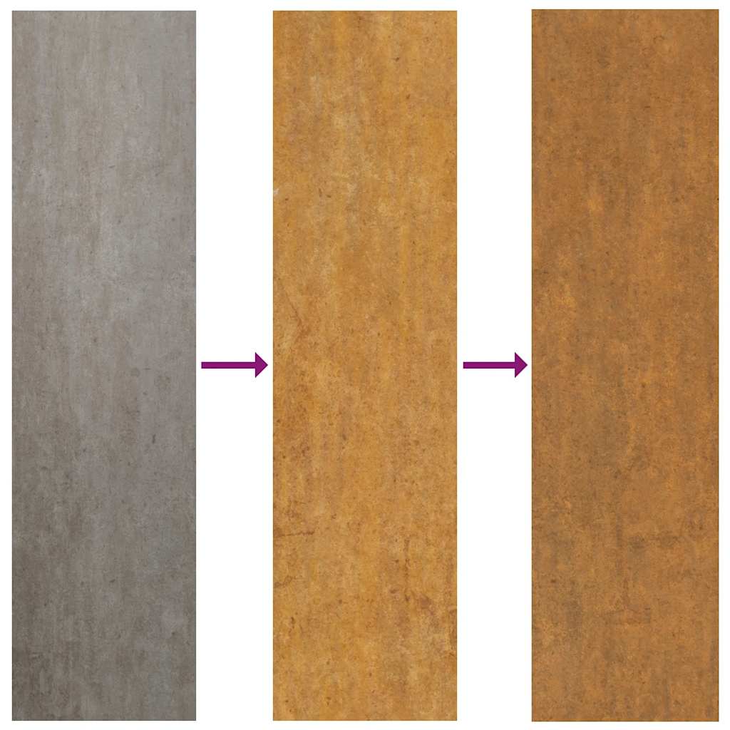 Høybed til hage 482x50x36 cm cortenstål