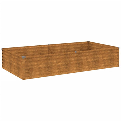 Utendørs Blomsterkasse Plantekasse Metall 195x100x36 cm cortenstål