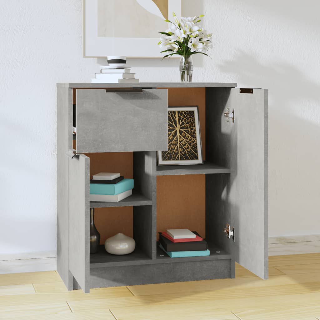 Skjenk betonggrå 60x30x70 cm konstruert tre