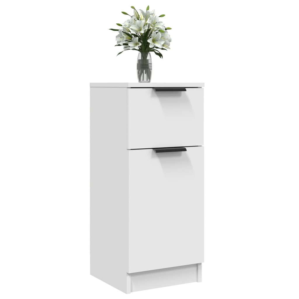 Skjenk hvit 30x30x70 cm konstruert tre
