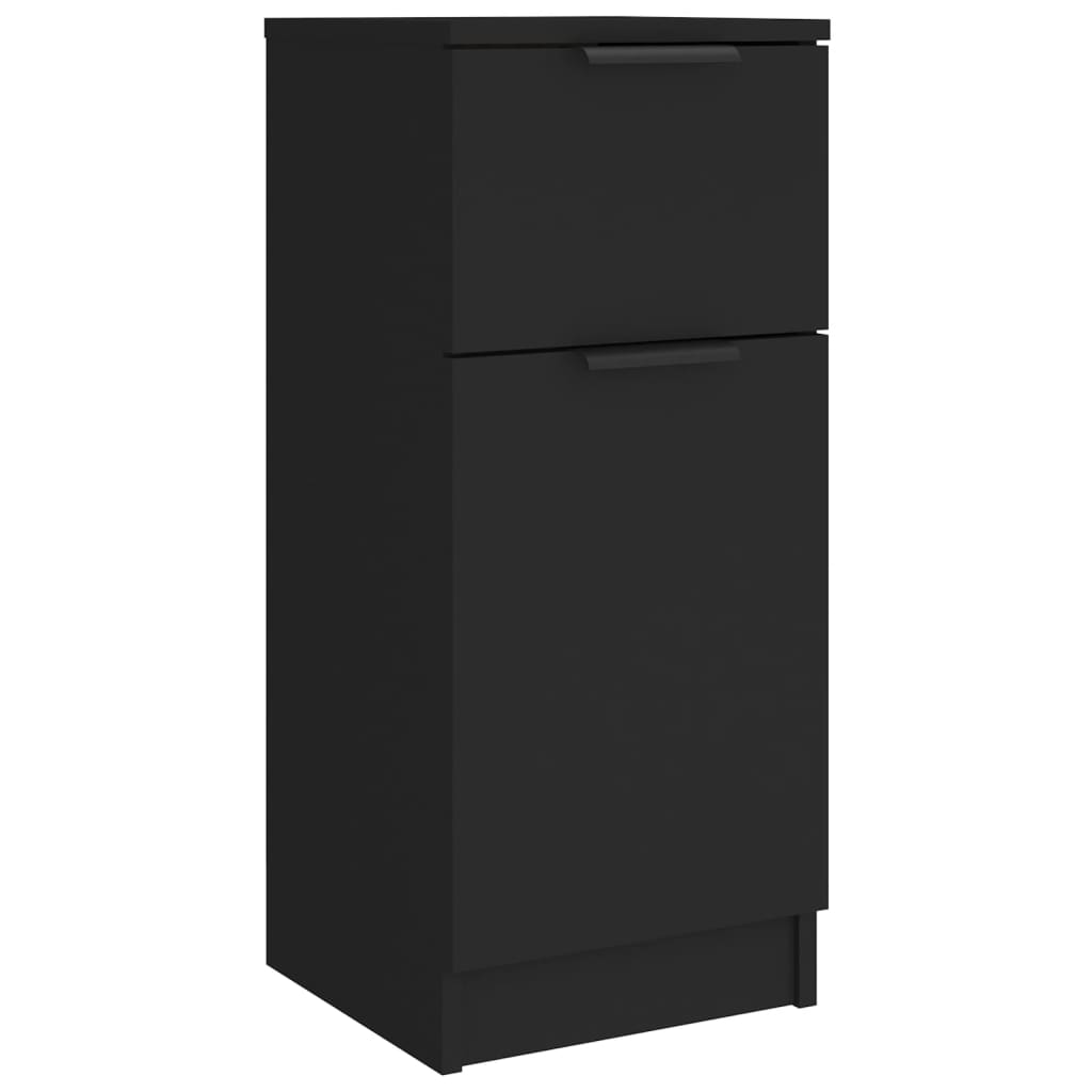 Skjenker 2 stk svart 30x30x70 cm konstruert tre