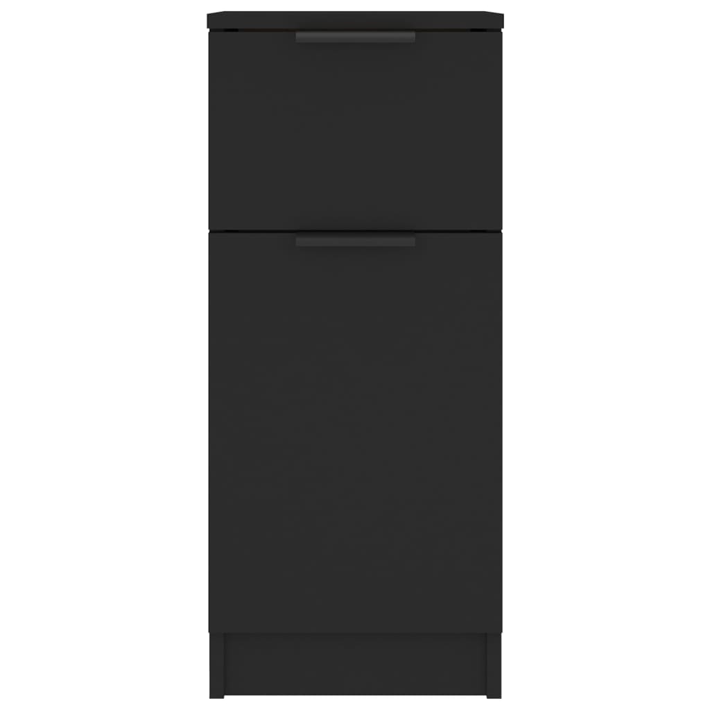 Skjenker 2 stk svart 30x30x70 cm konstruert tre