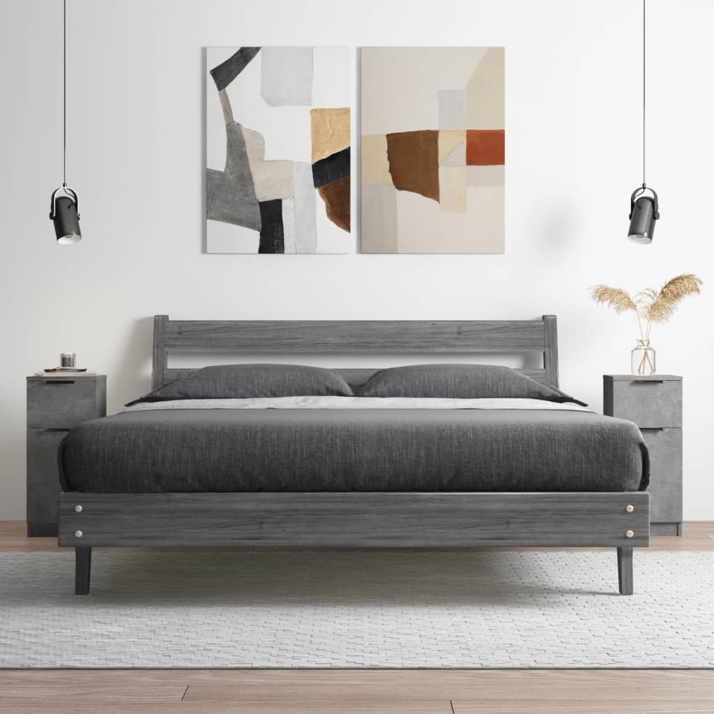 Kommode Betonggrå 2 stk 30x30x70 cm