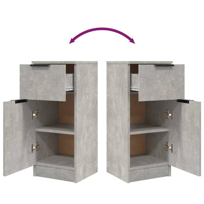 Kommode Betonggrå 2 stk 30x30x70 cm