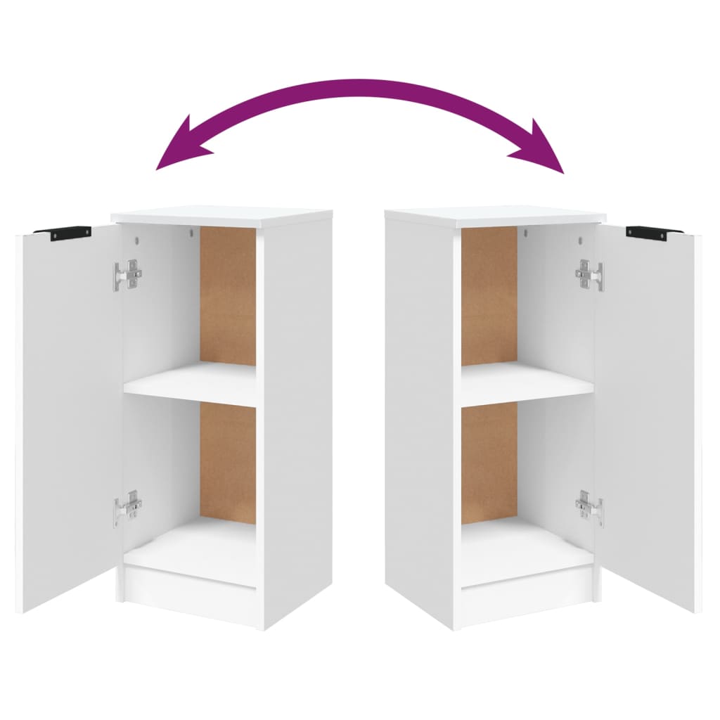 Skjenk hvit 30x30x70 cm konstruert tre