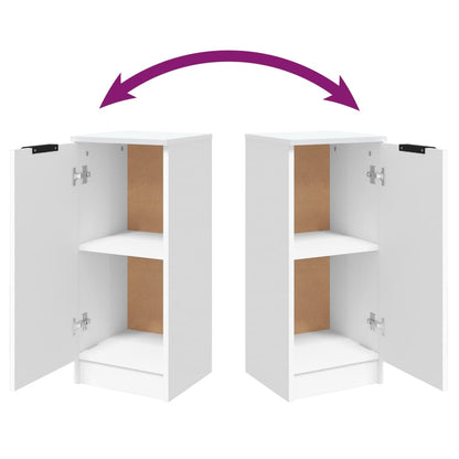 Skjenk hvit 30x30x70 cm konstruert tre