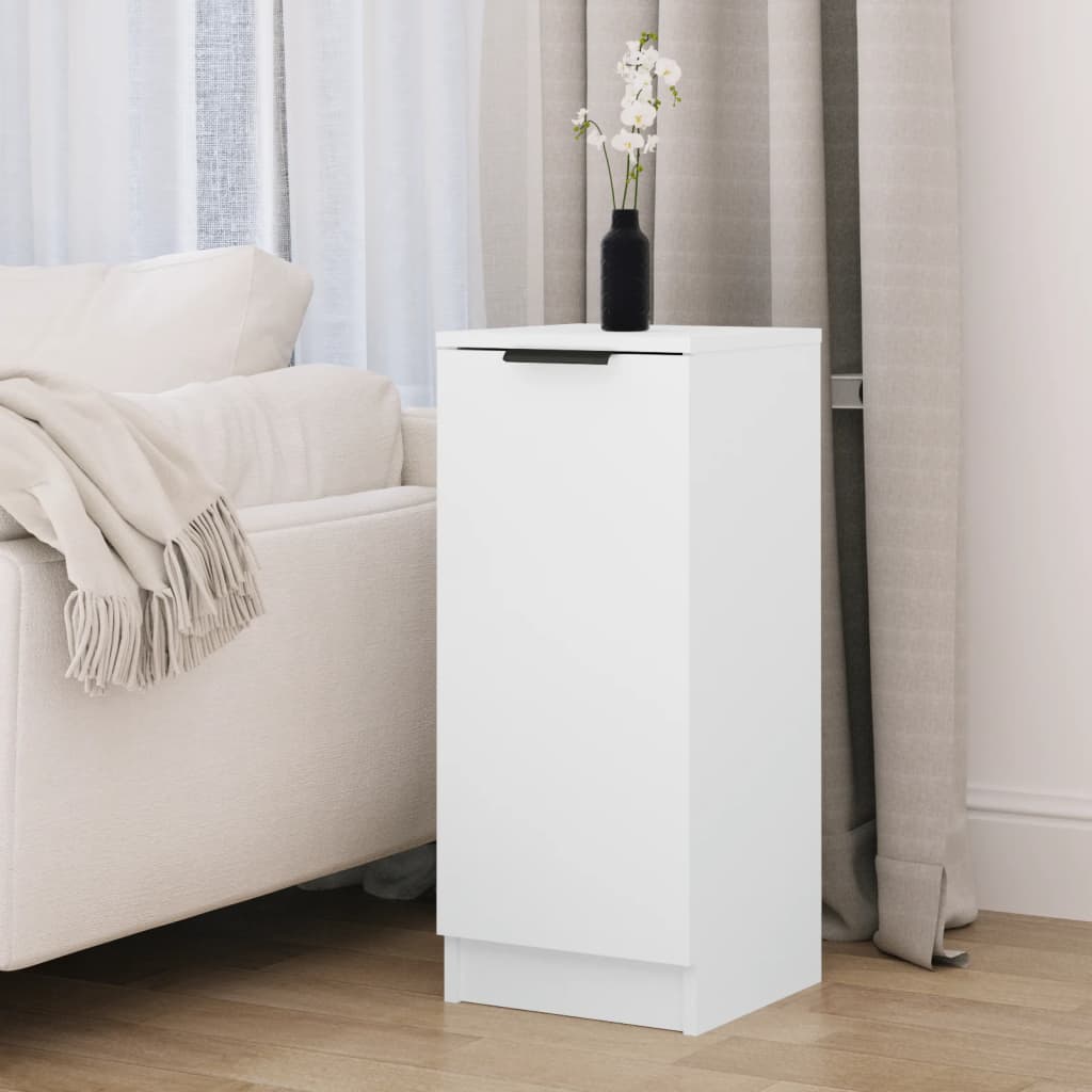 Skjenk hvit 30x30x70 cm konstruert tre