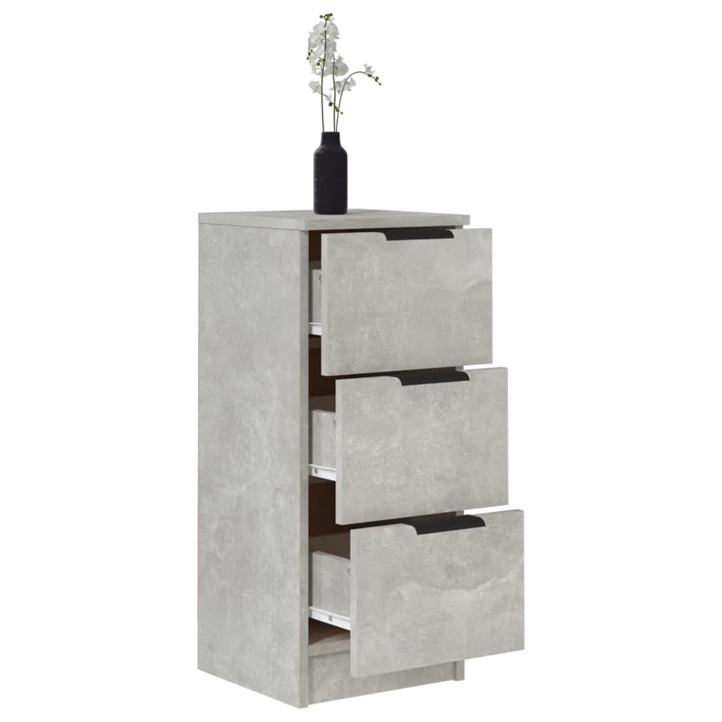 Kommode Betonggrå 2 stk 30x30x70 cm