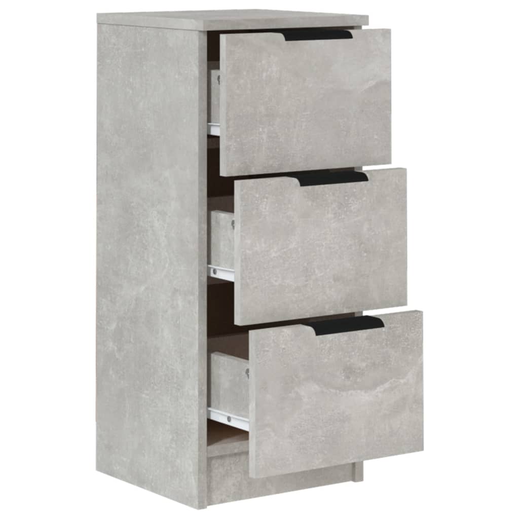 Kommode Betonggrå 2 stk 30x30x70 cm