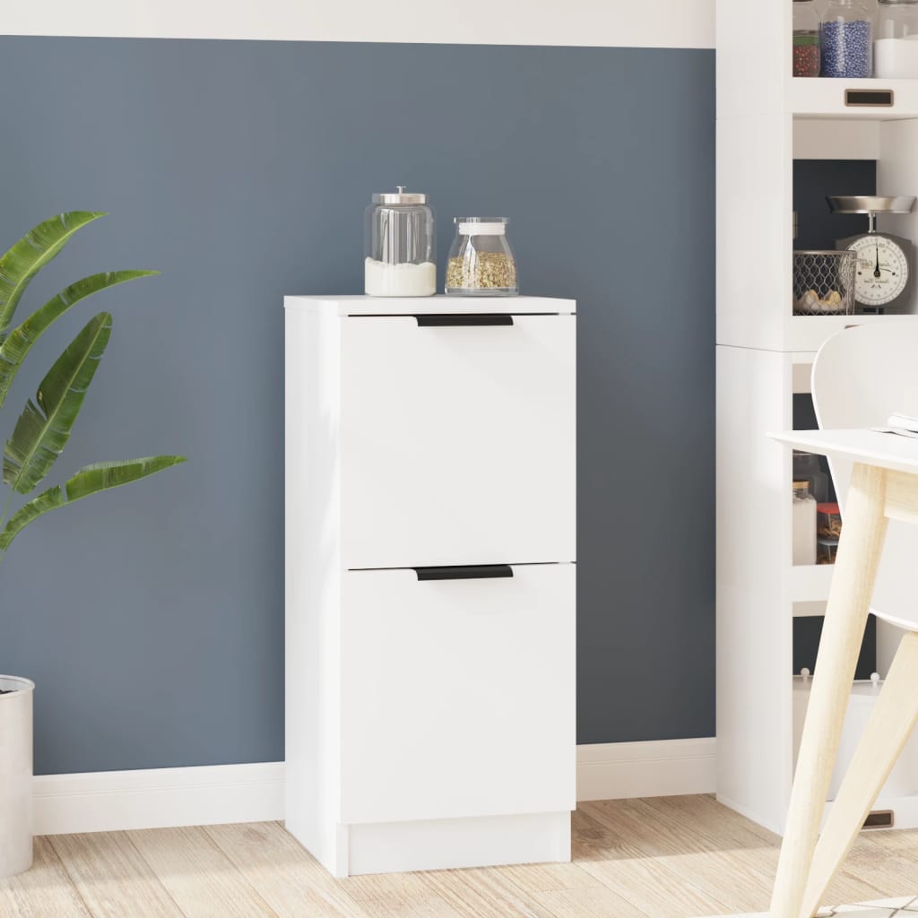 Skjenk hvit 30x30x70 cm konstruert tre