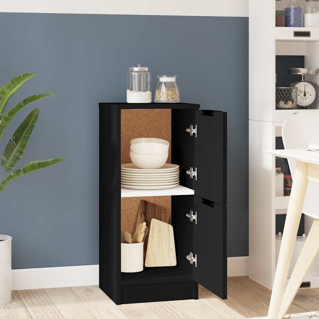 Skjenk svart 30x30x70 cm konstruert tre