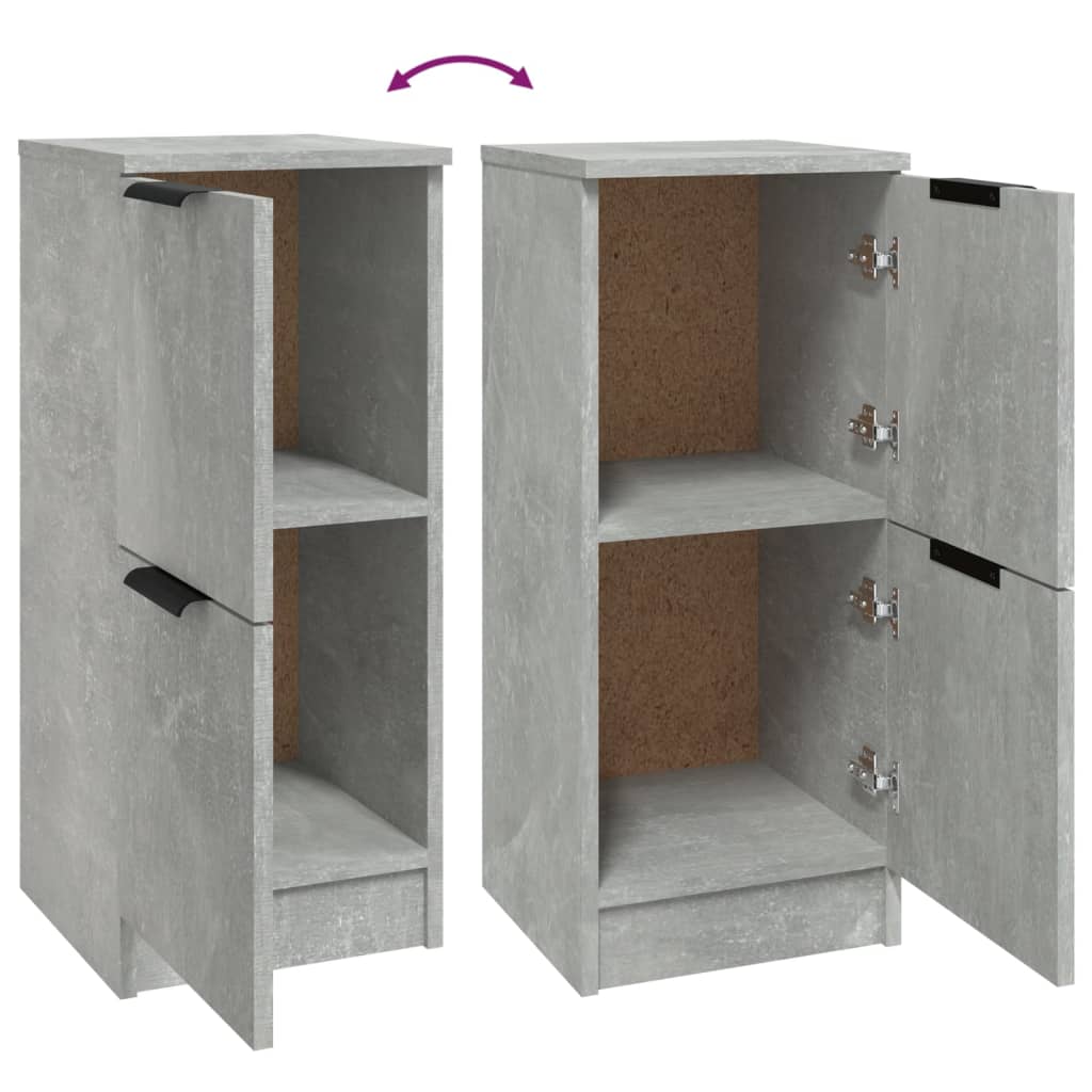 Kommode Betonggrå 2 stk 30x30x70 cm
