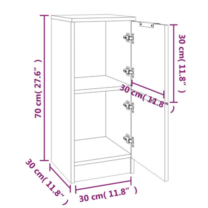 Kommode Betonggrå 2 stk 30x30x70 cm
