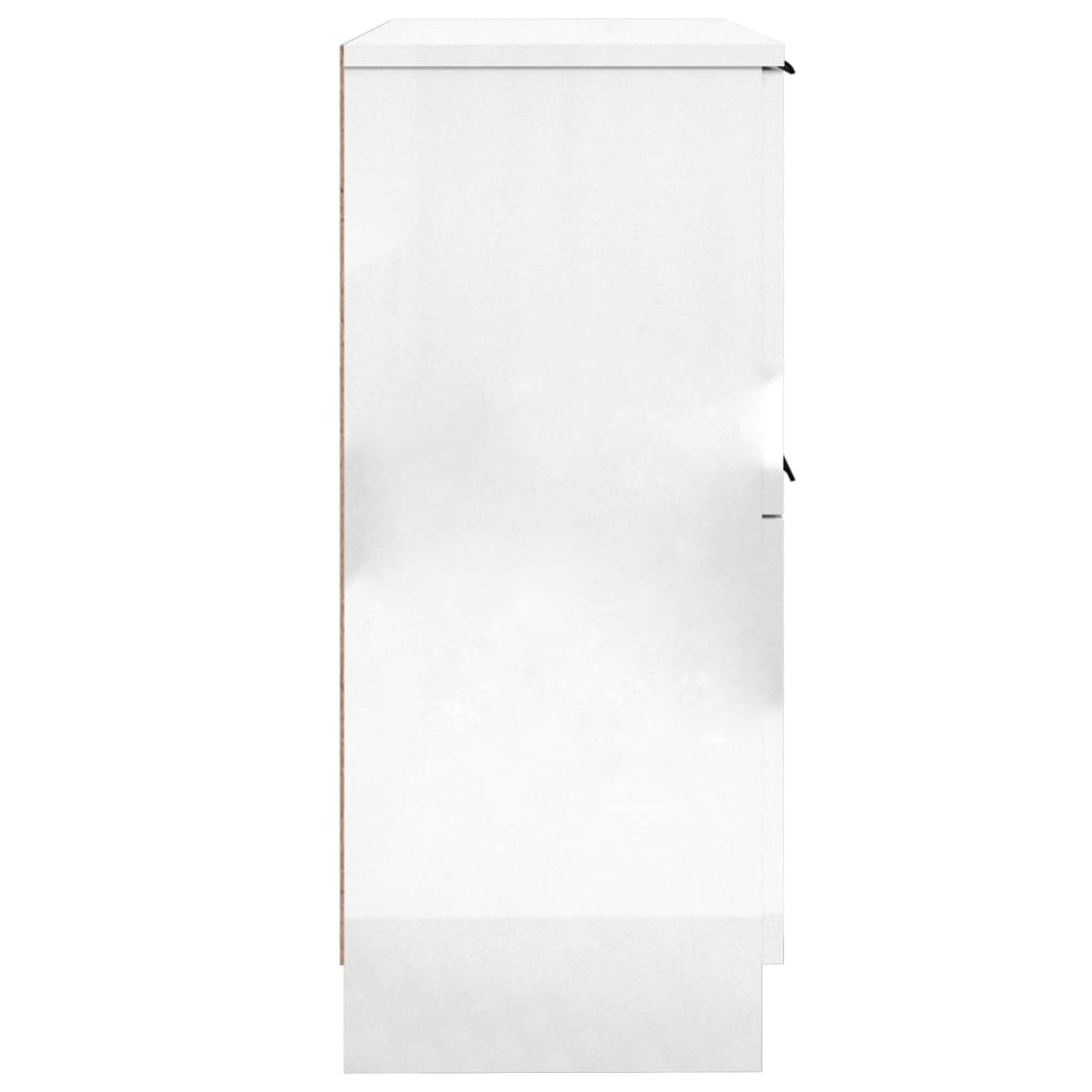 Skap Høyglans Hvit 2 stk 30x30x70 cm