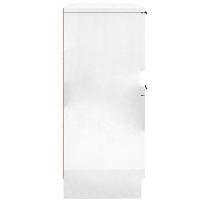 Skap Høyglans Hvit 2 stk 30x30x70 cm