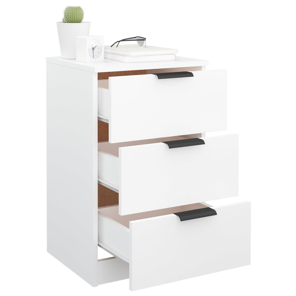 Nattbord Sengbord Hvit 40x36x65 cm