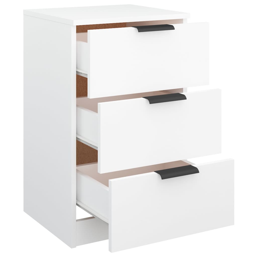 Nattbord Sengbord Hvit 40x36x65 cm