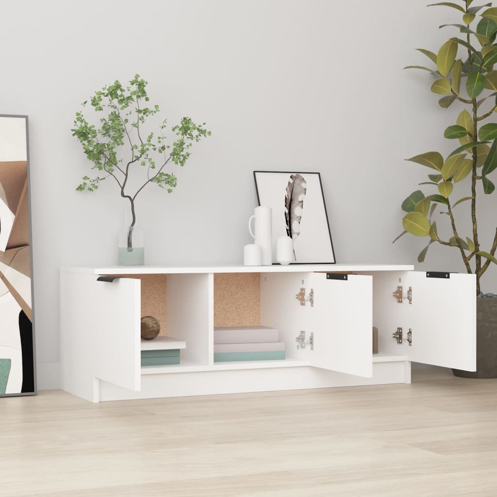 TV-Møbel Hvit TV-benk 102x35x36,5 cm