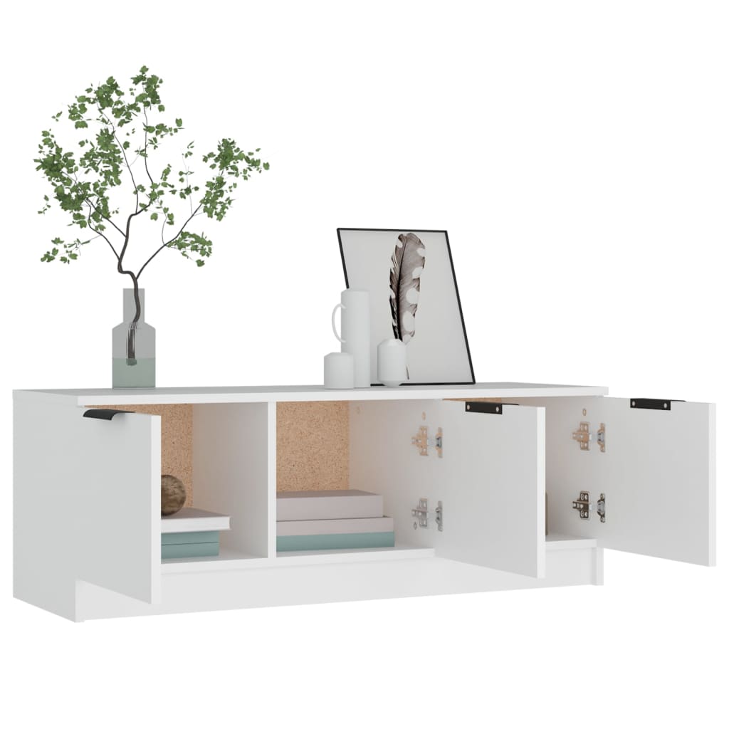 TV-Møbel Hvit TV-benk 102x35x36,5 cm