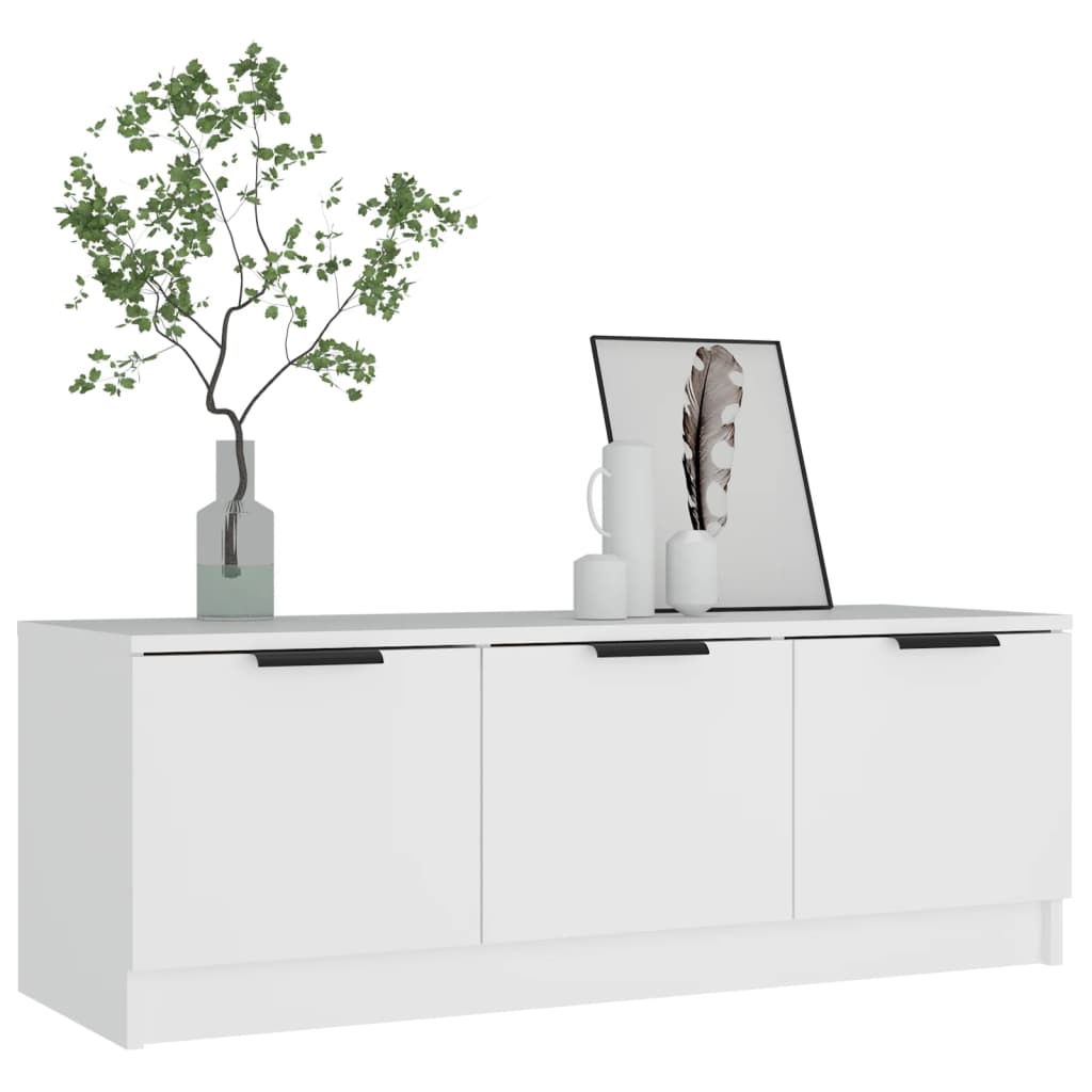 TV-Møbel Hvit TV-benk 102x35x36,5 cm