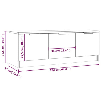 TV-Møbel Hvit TV-benk 102x35x36,5 cm