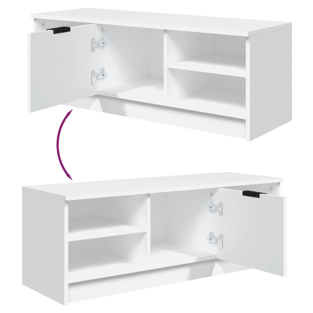 TV-Møbel Hvit TV-benk 102x35,5x36,5 cm