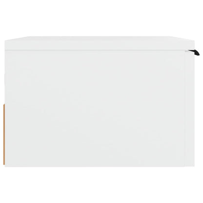 Veggmontert nattbord 2 stk hvit 34x30x20 cm