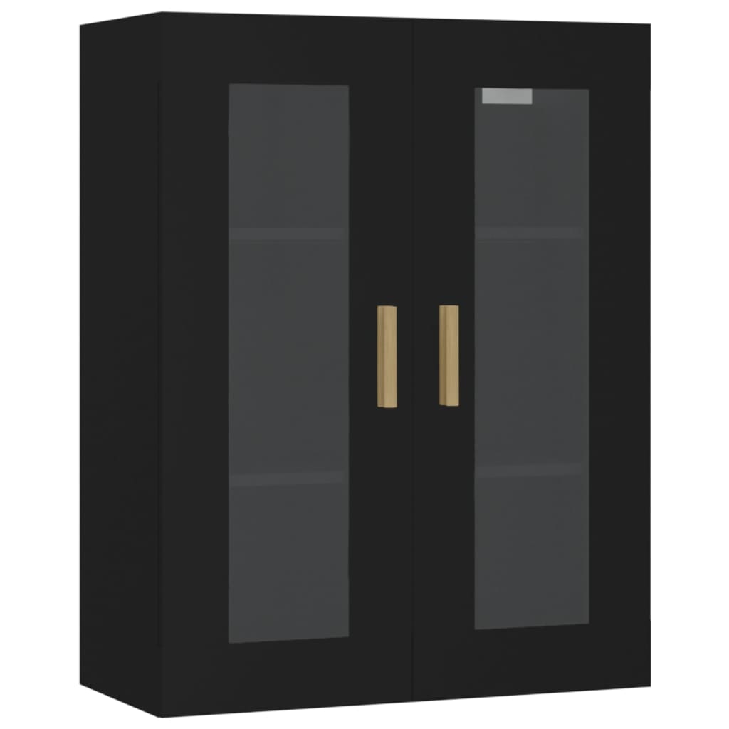 Veggskap Svart 69,5x34x90 cm