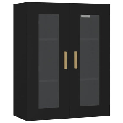 Veggskap Svart 69,5x34x90 cm