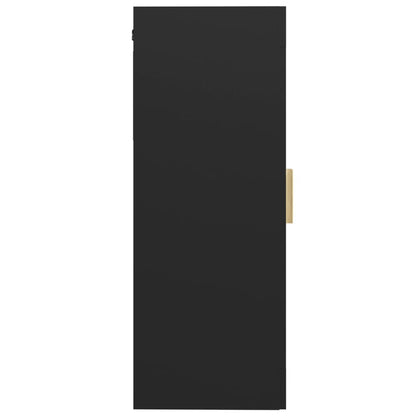 Veggskap Svart 69,5x34x90 cm
