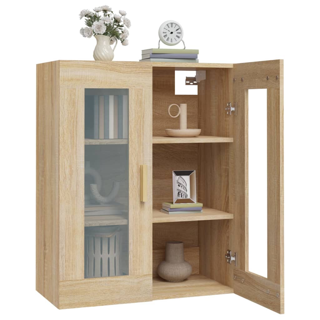 Vegghylle Sonoma Eik 69,5x34x90 cm