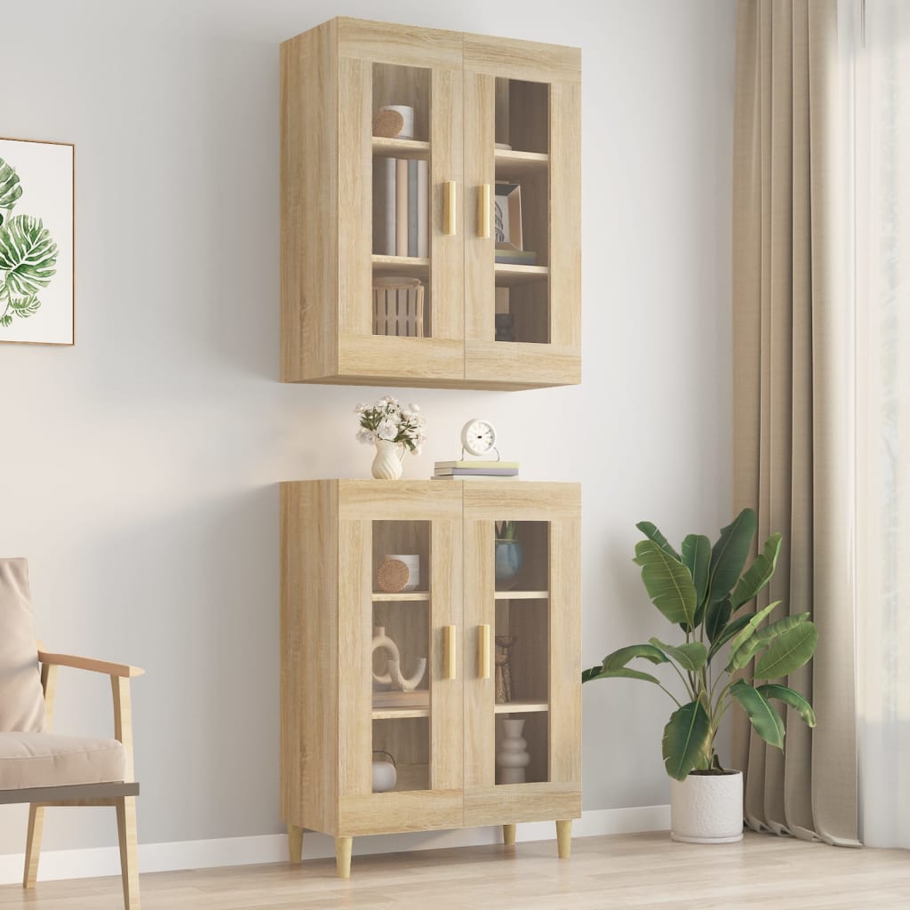 Vegghylle Sonoma Eik 69,5x34x90 cm