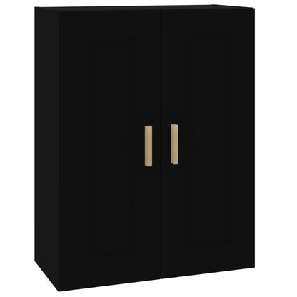 Veggskap Svart 69,5x32,5x90 cm
