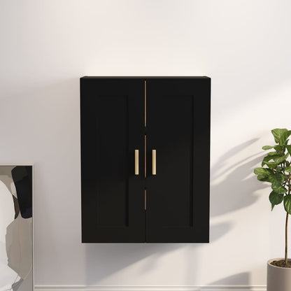 Veggskap Svart 69,5x32,5x90 cm