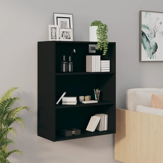 Vegghylle Svart 69,5x32,5x90 cm
