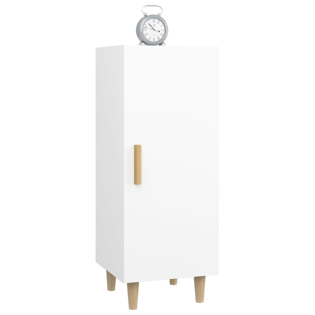 Skjenk hvit 34,5x34x90 cm konstruert tre