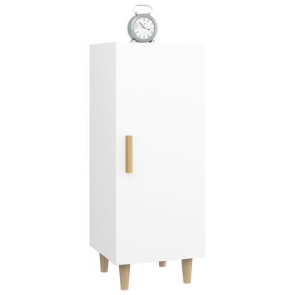 Skjenk hvit 34,5x34x90 cm konstruert tre