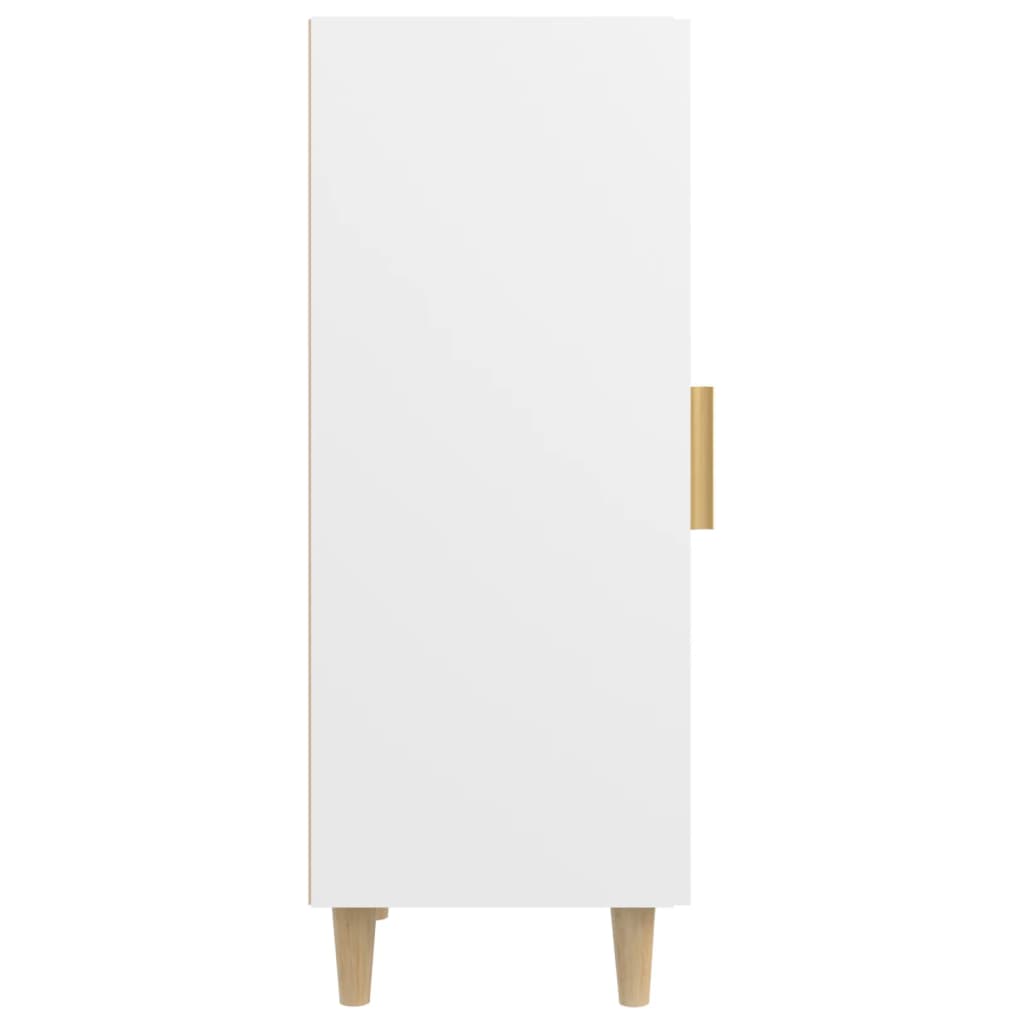 Skjenk hvit 34,5x34x90 cm konstruert tre