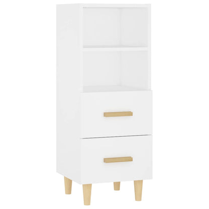 Skjenk hvit 34,5x34x90 cm konstruert tre