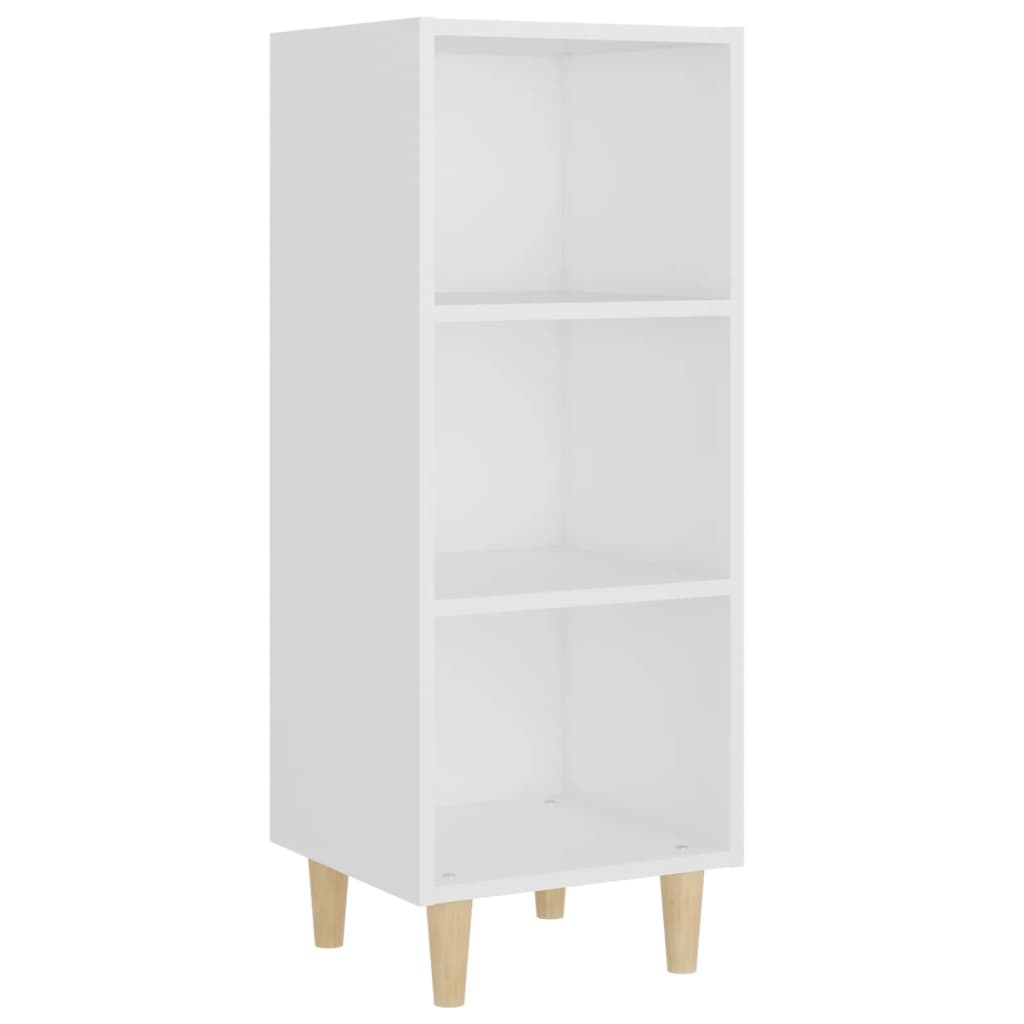 Skjenk hvit 34,5x32,5x90 cm konstruert tre