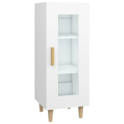 Skjenk hvit 34,5x34x90 cm konstruert tre