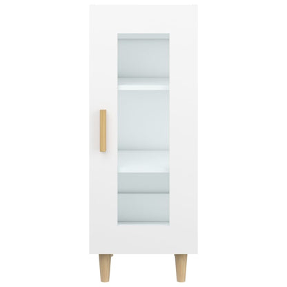 Skjenk hvit 34,5x34x90 cm konstruert tre