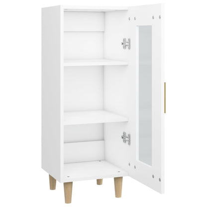 Skjenk hvit 34,5x34x90 cm konstruert tre