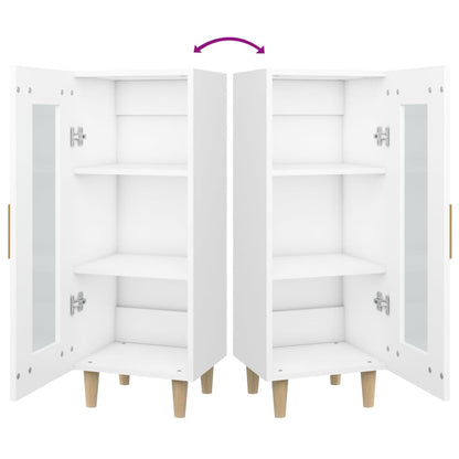 Skjenk hvit 34,5x34x90 cm konstruert tre