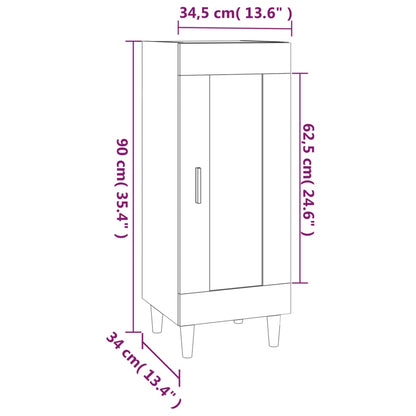 Skjenk Svart 34,5x34x90 cm