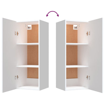 Veggskap Hvit 34,5x34x90 cm