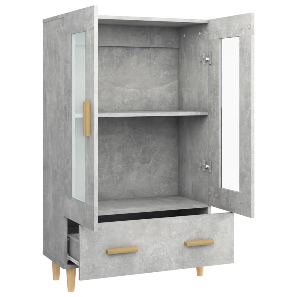 Skap Betonggrå 70x31x115 cm