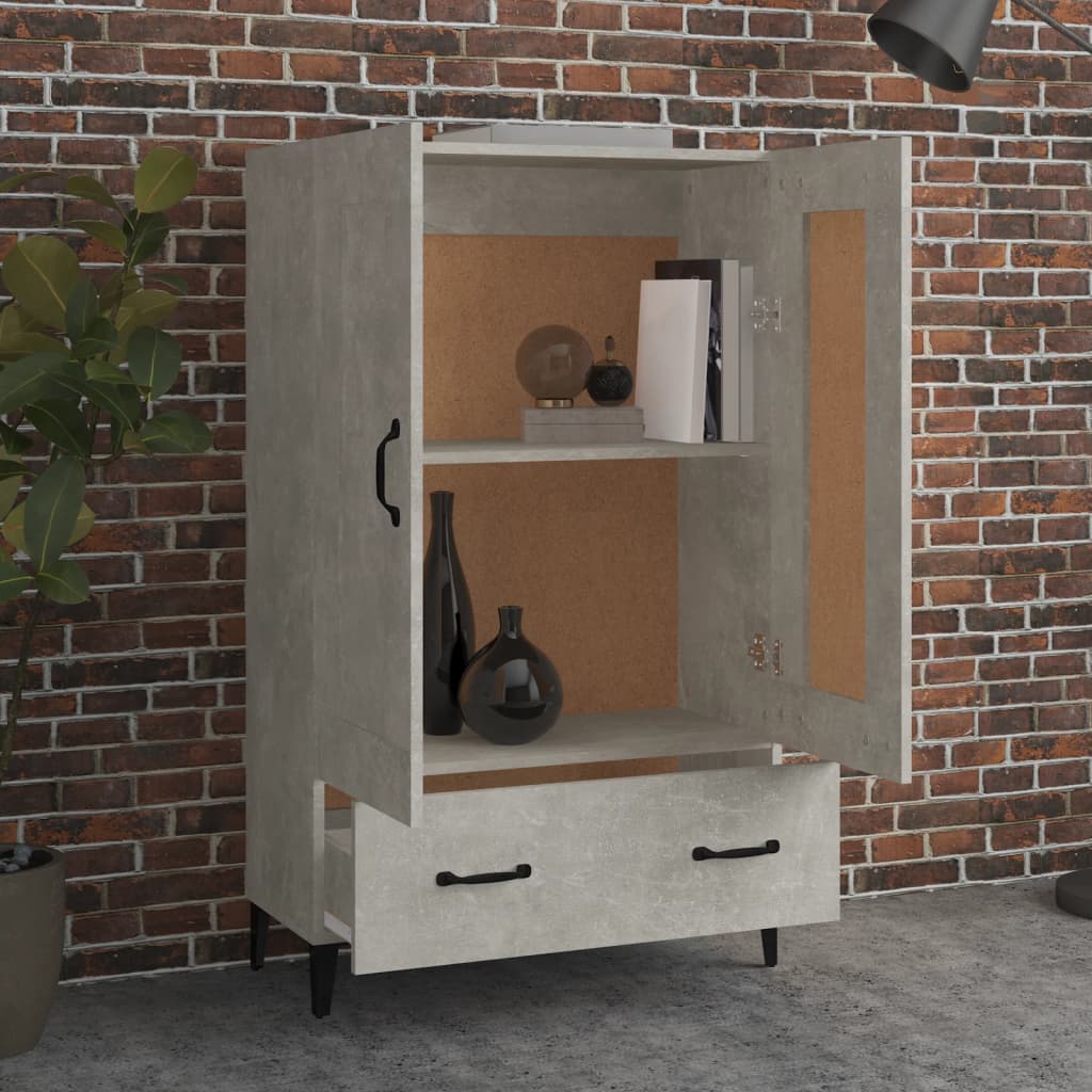 Skap Betonggrå 70x31x115 cm