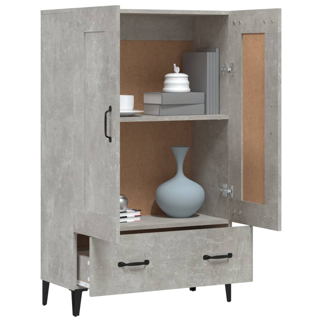 Skap Betonggrå 70x31x115 cm