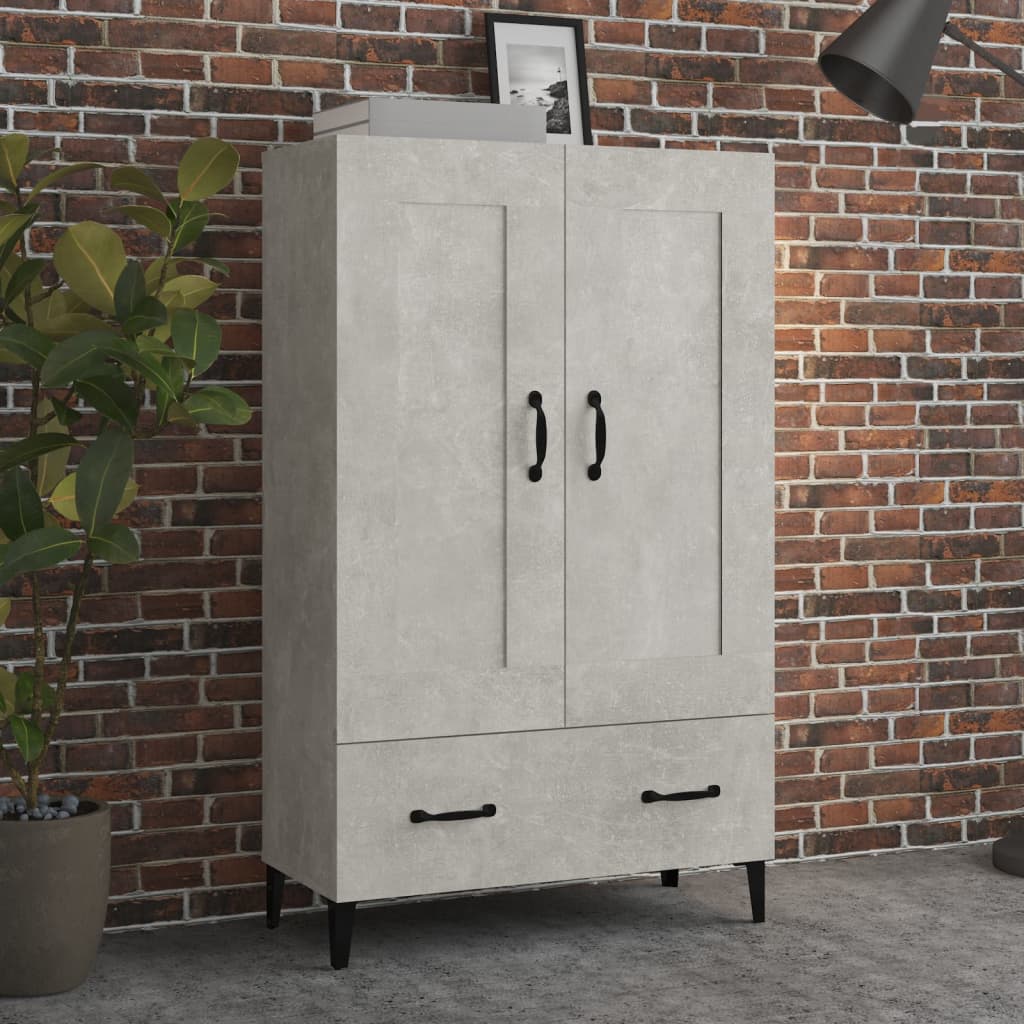 Skap Betonggrå 70x31x115 cm
